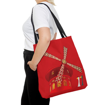 Ducks Visit Moulin Rouge - Scarlet de0000 - Tote Bag