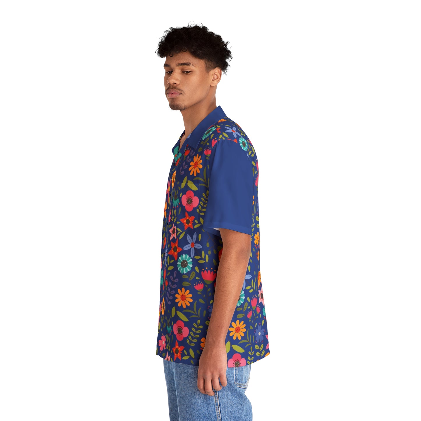 Playful Spring Flowers - Men's Hawaiian Shirt