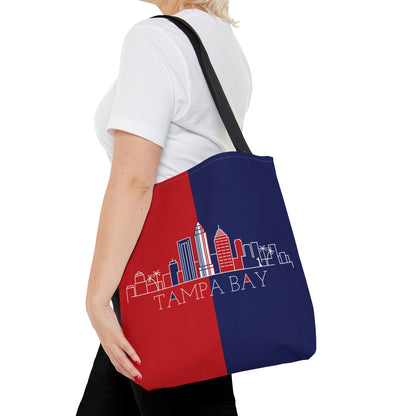 Tampa Bay - Red White and Blue City series - Logo - Tote Bag