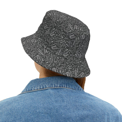 Band Camp - Gray - Black 000000 - Bucket Hat (AOP)