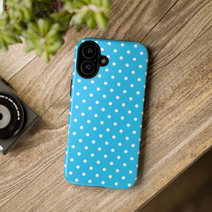 White dots on blue - Tough Cases