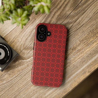 Vibrant Kaleidoscope - Black - Scarlet - Tough Cases