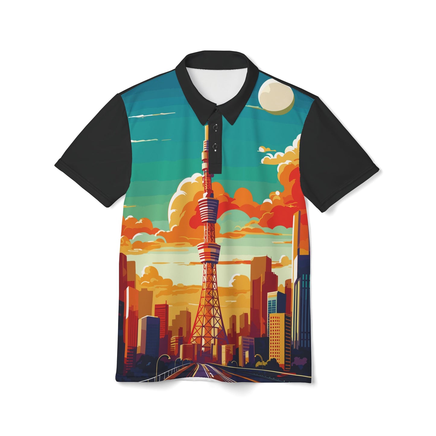 Tokyo - Black - Unisex Polo Shirt