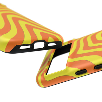 Retro wavy - Yellow and Orange - Tough Cases