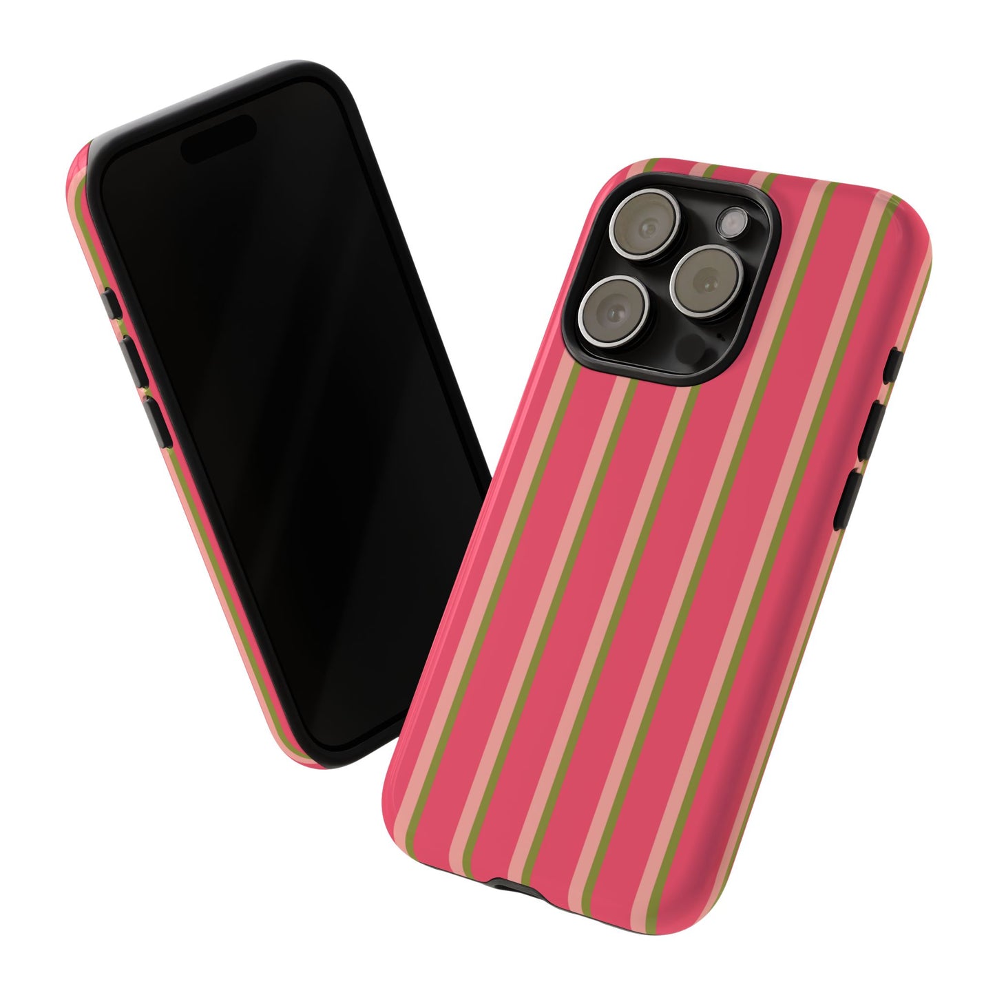 Pink and green stripes - Tough Cases