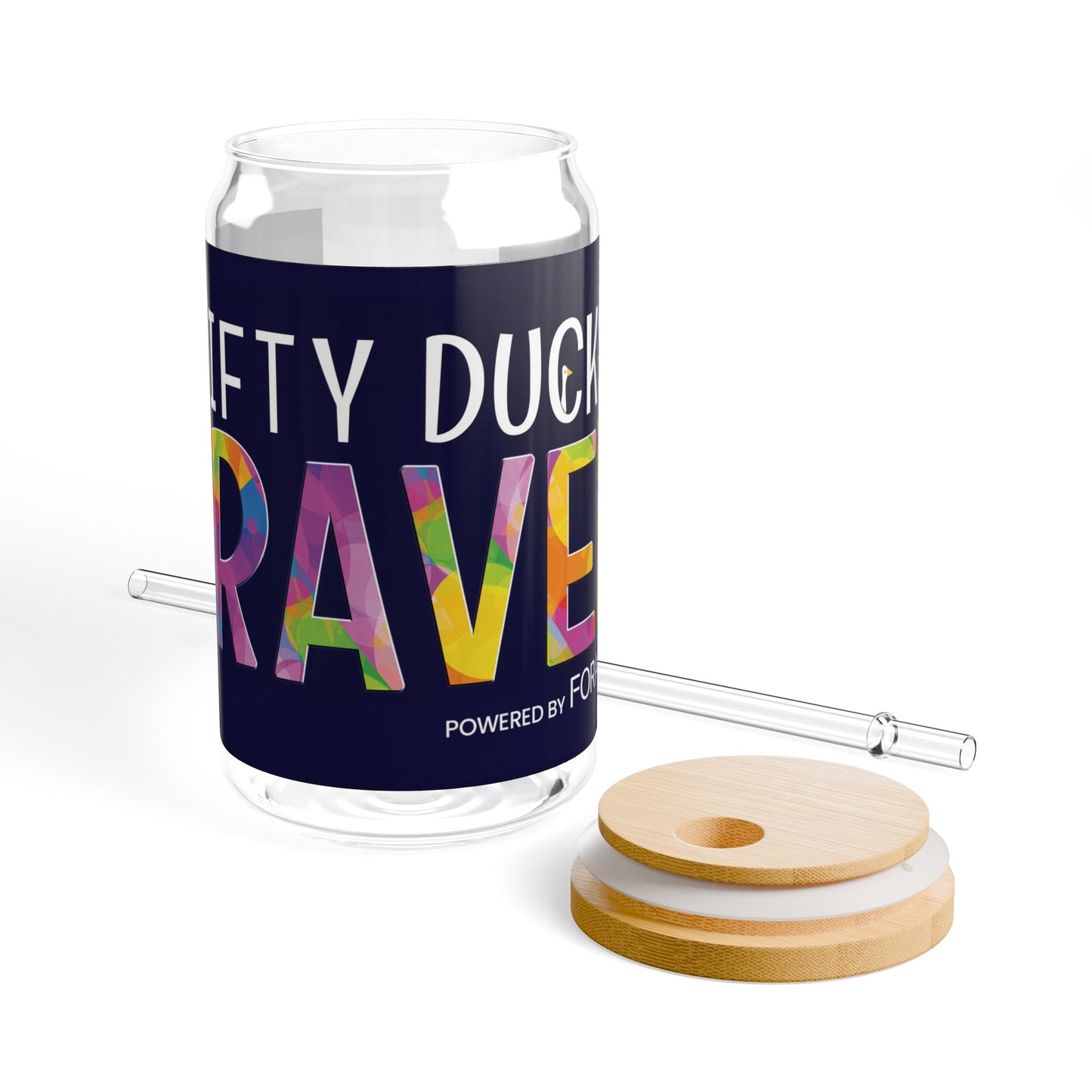 Nifty Ducks Co Travel - Logo - Sipper Glass, 16oz