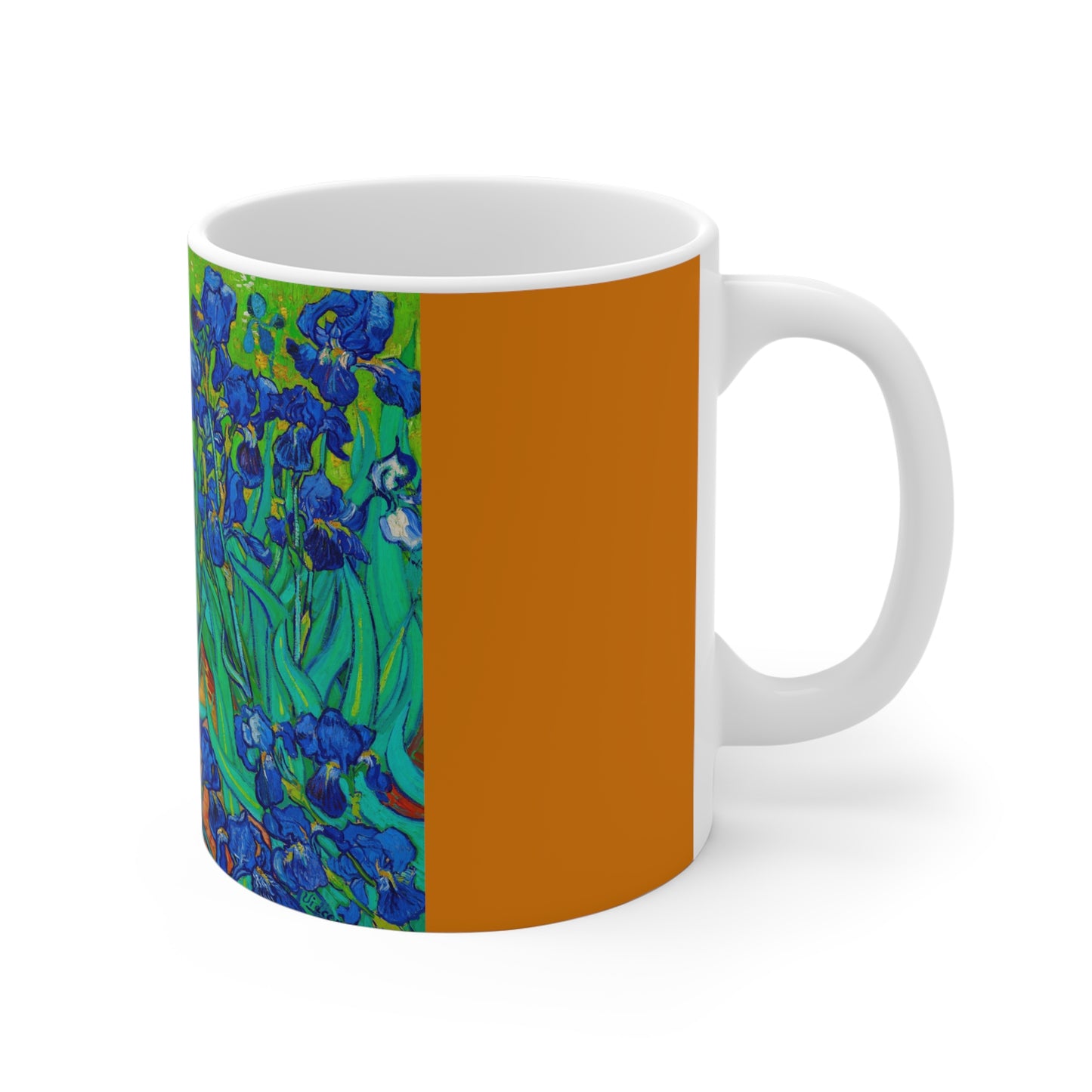 Irises - 1889 - van Gogh - Mango Tango db7a00 - Mug 11oz