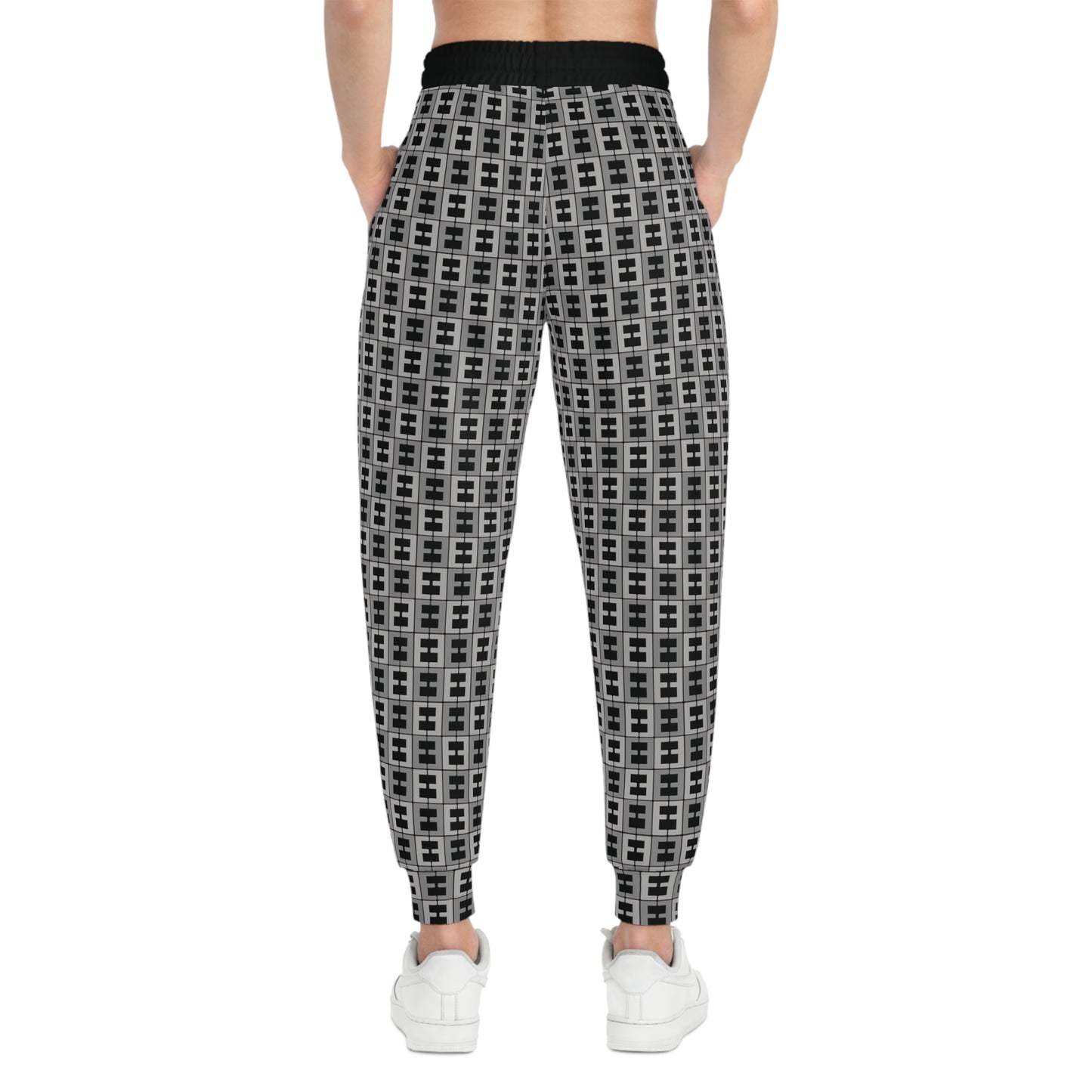 Letter Art - E - Black 000000 - Athletic Joggers