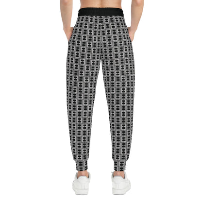 Letter Art - E -  Black - Athletic Joggers (AOP)