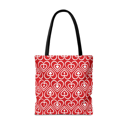 Ducks in the Deck - White - Scarlet de0000 - Tote Bag