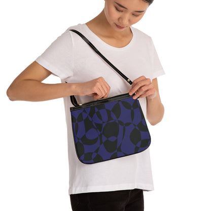 Sapphire Swirl - Black - Small Shoulder Bag