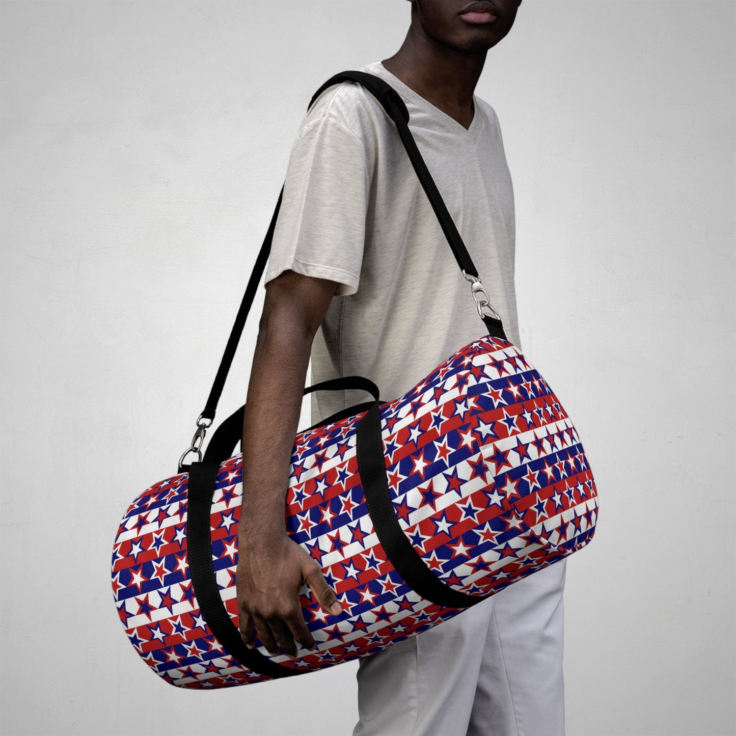 Red White and Blue Stars - Stripes - Duffel Bag