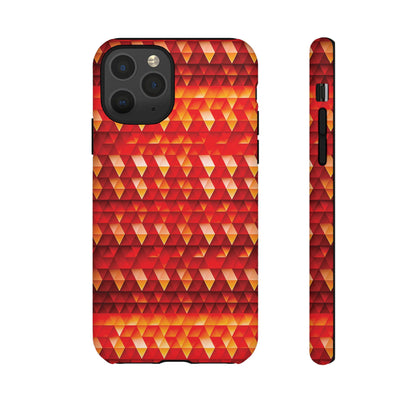 Geometric Flame - Red Triangles - Boston University Red d00000 - Tough Cases