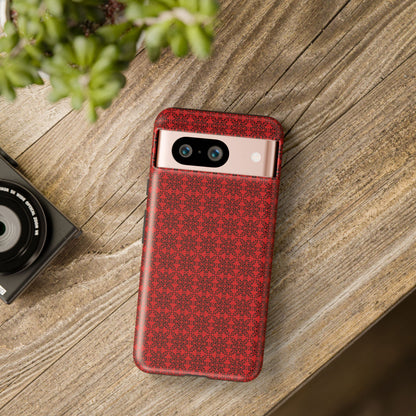 Vibrant Kaleidoscope - Black - Scarlet - Tough Cases