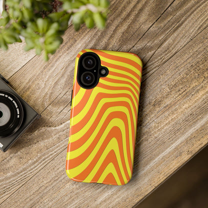 Retro wavy - Yellow and Orange - Tough Cases