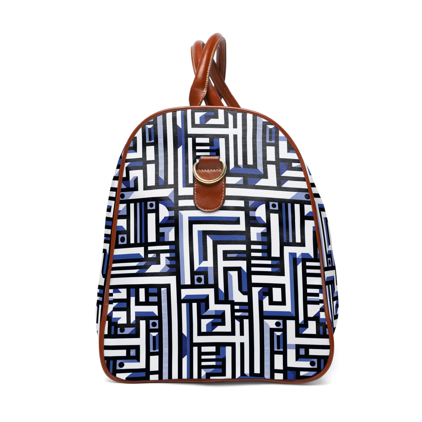 Futuristic pattern - Blue - Waterproof Travel Bag