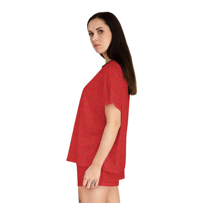 Letter Art Women's Pajama Set - Red - Scarlet