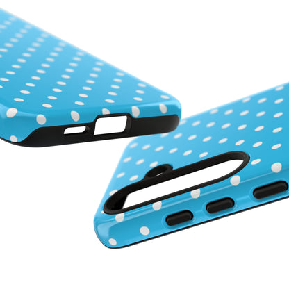 White dots on blue - Tough Cases