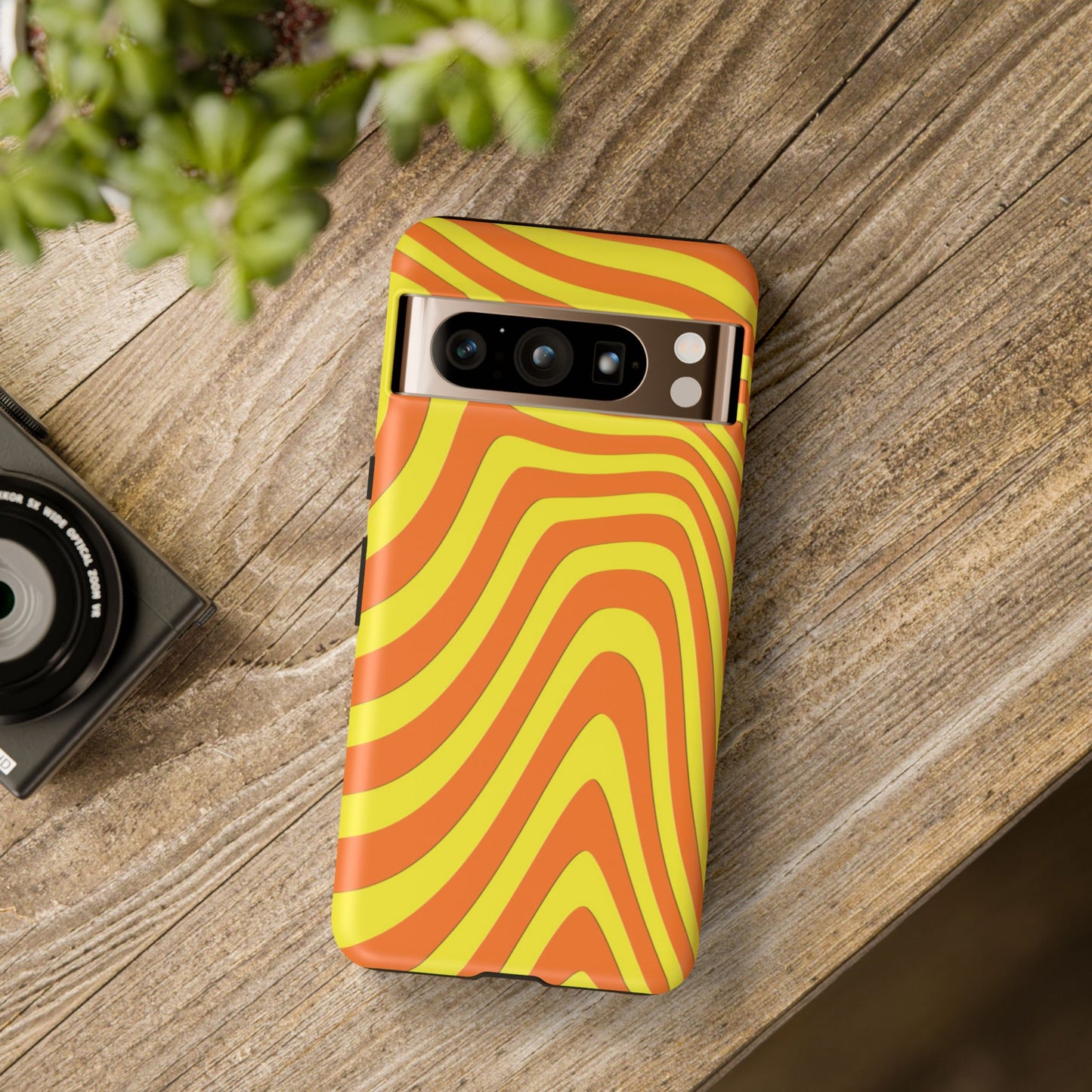 Retro wavy - Yellow and Orange - Tough Cases