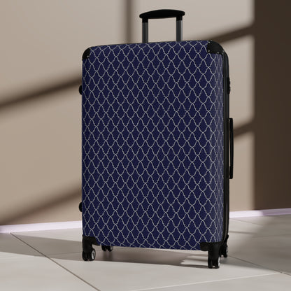 Moroccan Prints - Dark Blue - Suitcase