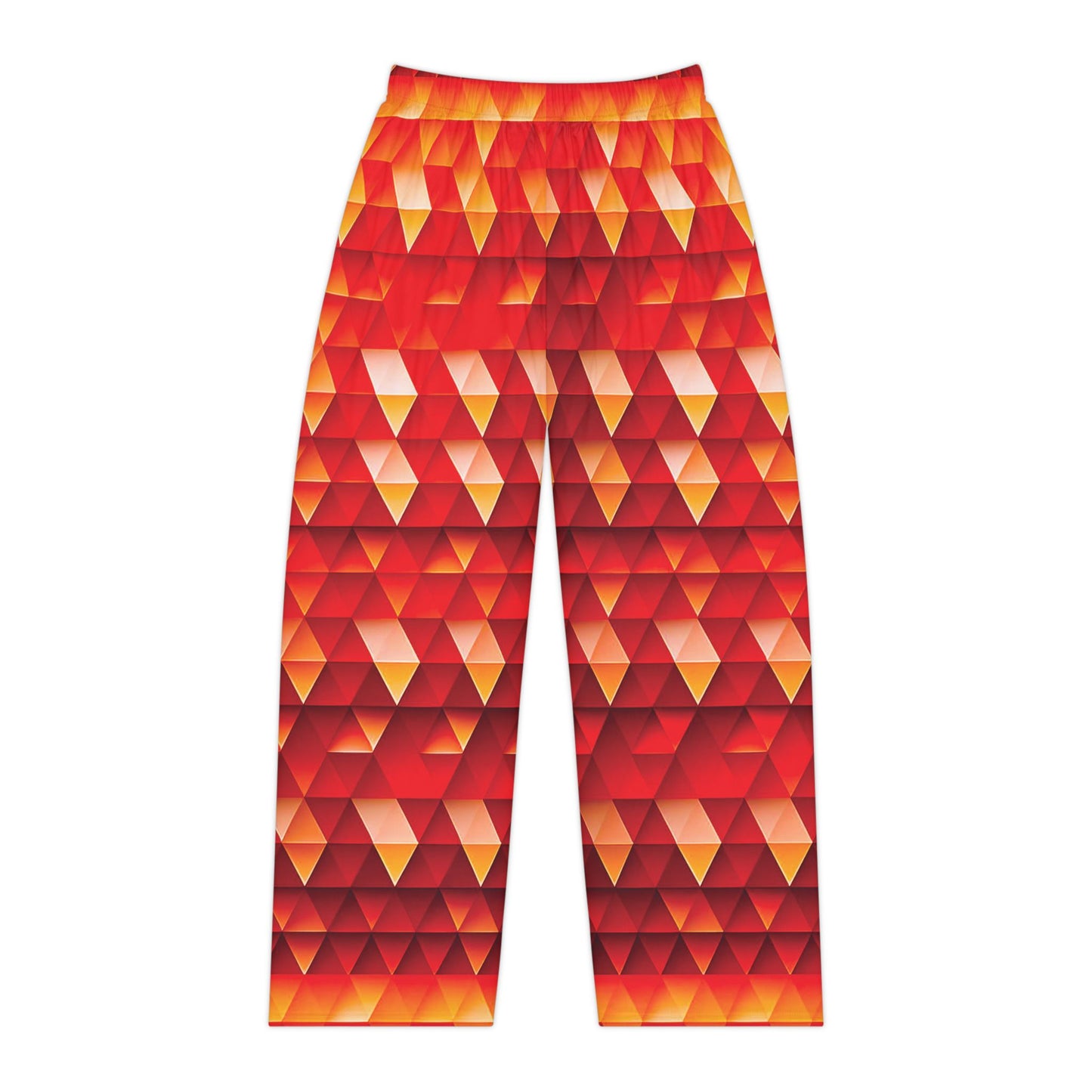 Geometric Flame - Red Triangles - Women's Pajama Pants