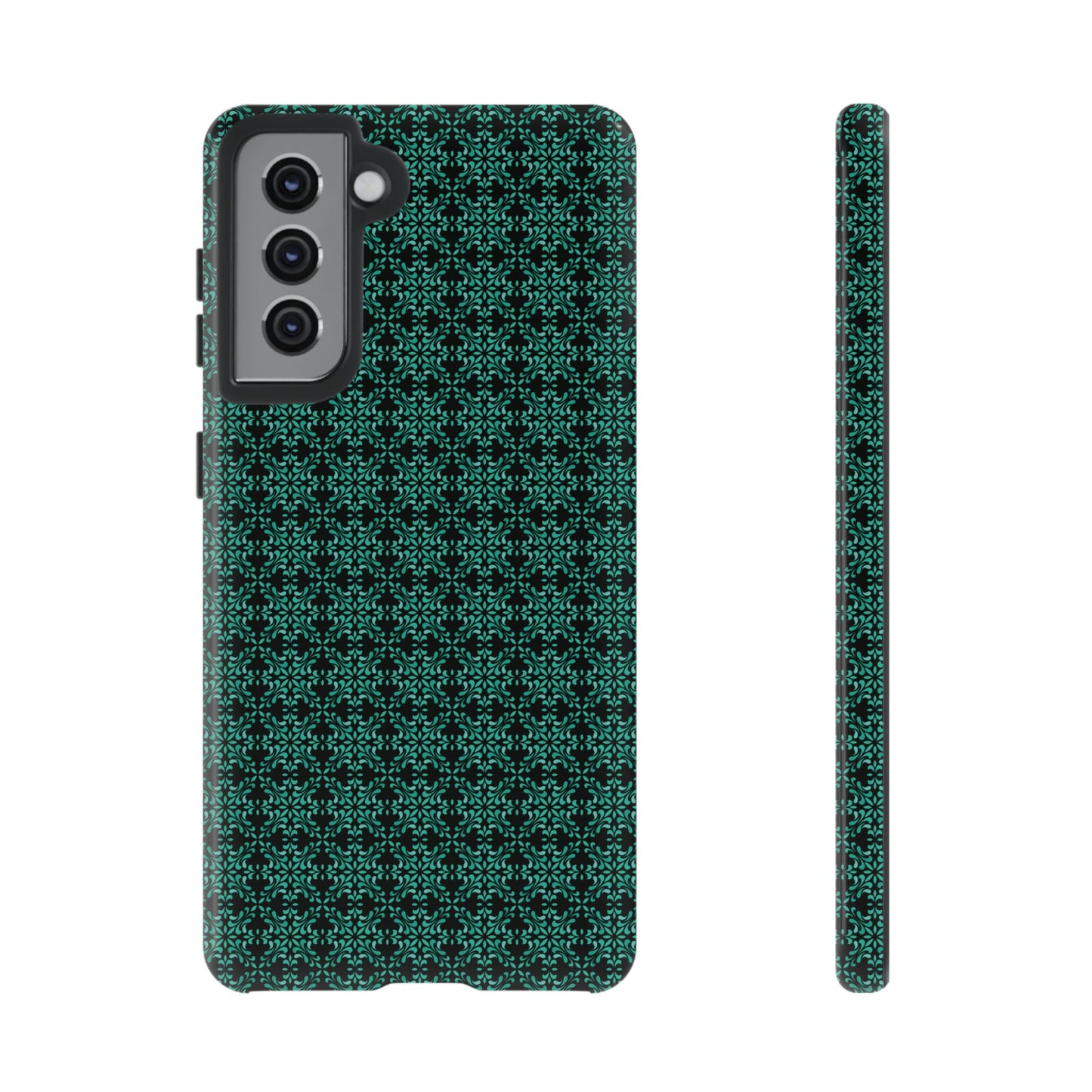 Vibrant Kaleidoscope - Turquoise - Black - Tough Cases