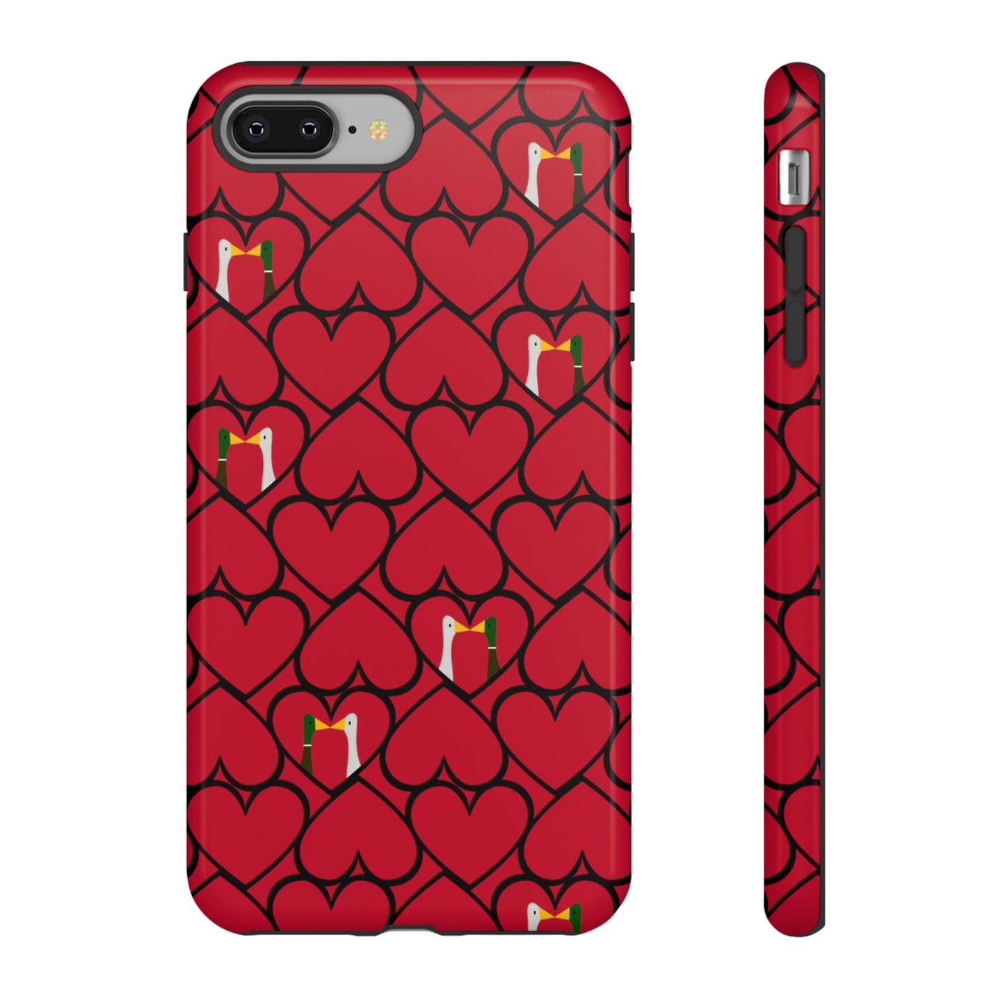 Ducks in hearts - Fire Engine Red c8092e - Tough Cases