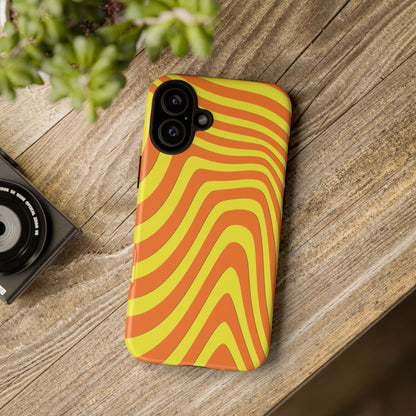 Retro wavy - Yellow and Orange - Tough Cases