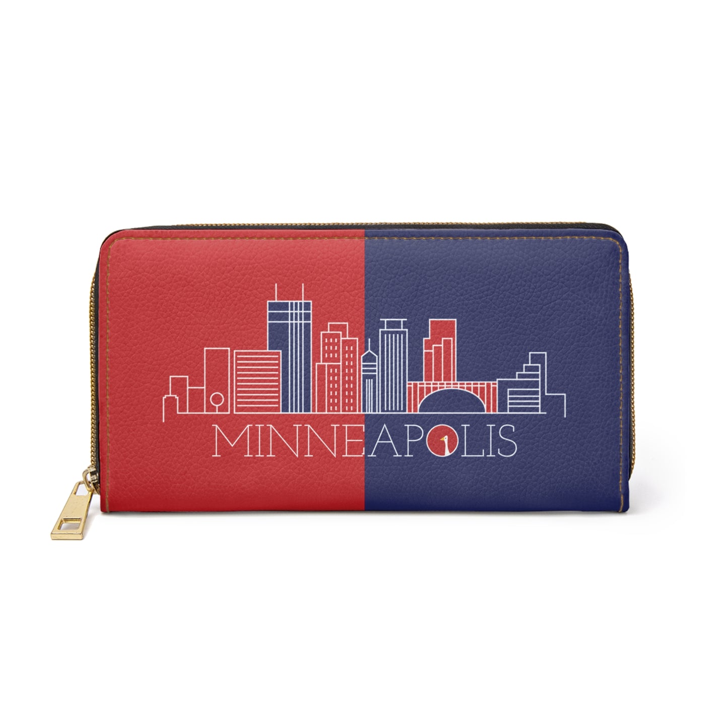 Minneapolis - Red White and Blue City series - Zipper Wallet