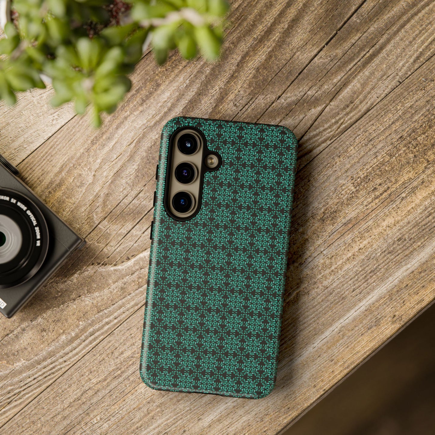 Vibrant Kaleidoscope - Turquoise - Black - Tough Cases