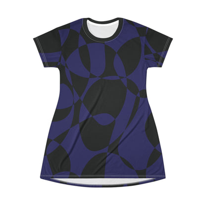 Sapphire Swirl - Black - T-Shirt Dress