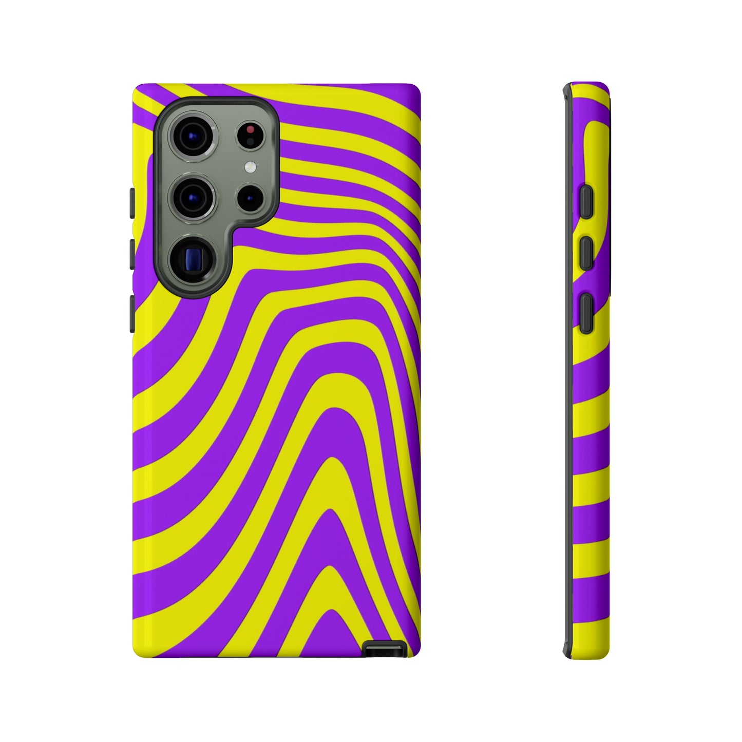 Retro wavy - yellow and purple - Tough Cases