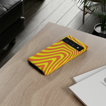 Retro wavy - yellow and orange - Tough Cases