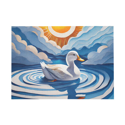 Duck in water with bright sun - Puzzle (500, 1000-Piece)