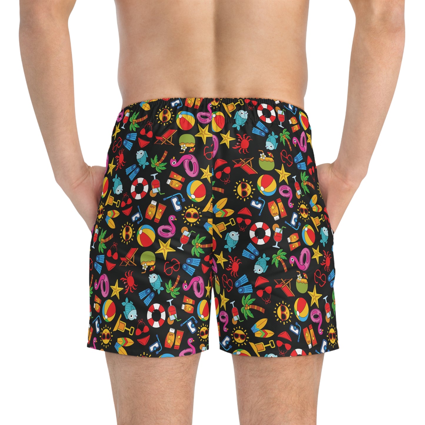 Summer Vibes - Black 000000 - Swim Trunks