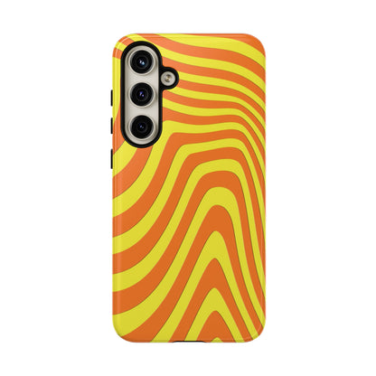 Retro wavy - Yellow and Orange - Tough Cases