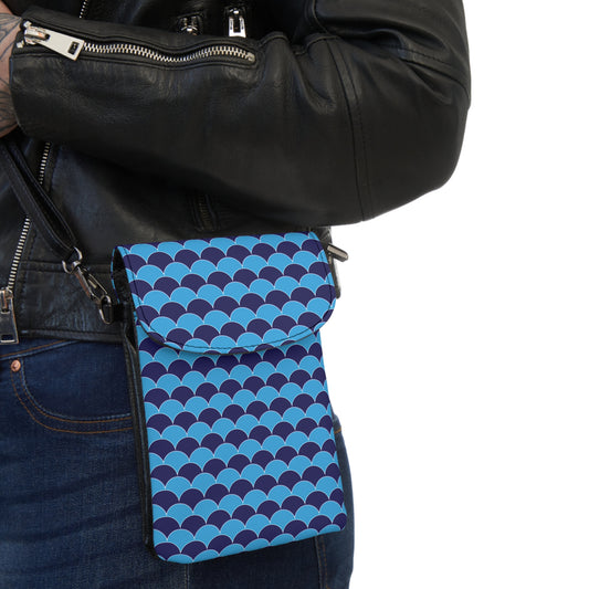 Blue Fans - Azure 0080FF - Small Cell Phone Wallet