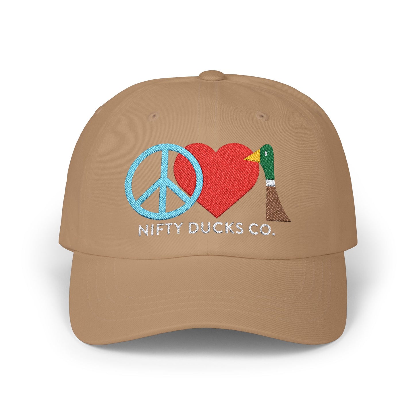 Peace Love and Ducks - Nifty Ducks Co - Classic Dad Cap