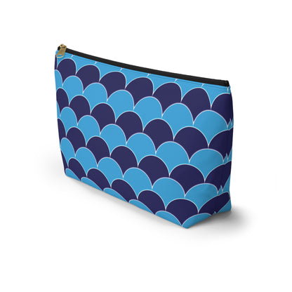 Blue Fans - Blue Bolt 00b3ff - Accessory Pouch w T-bottom