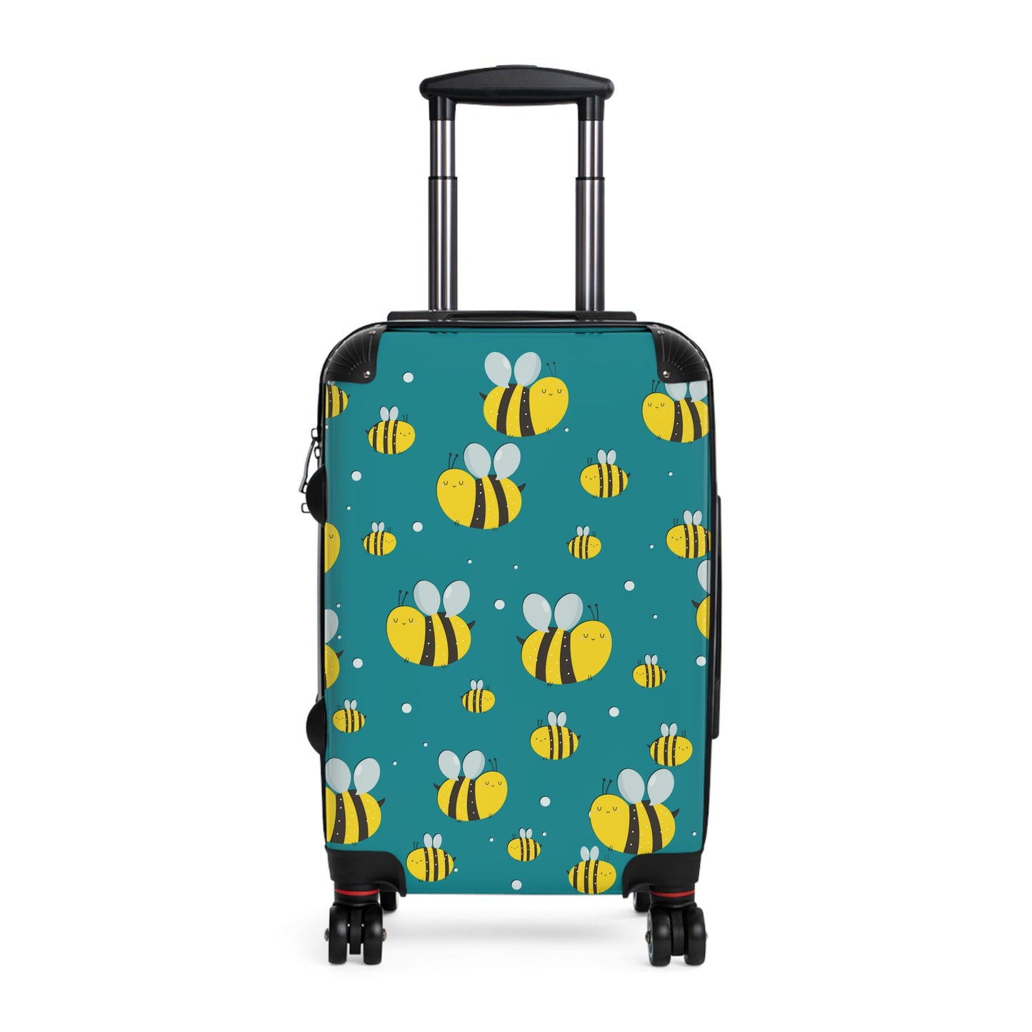 Lots of Bees - Aqua 008E97 - Suitcase