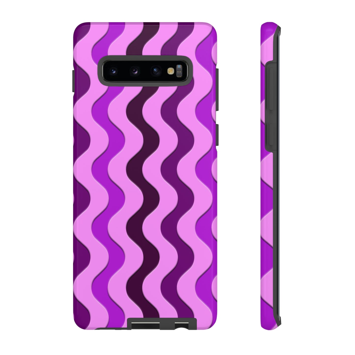 Vertical retro wavy purple and pink - Tough Cases