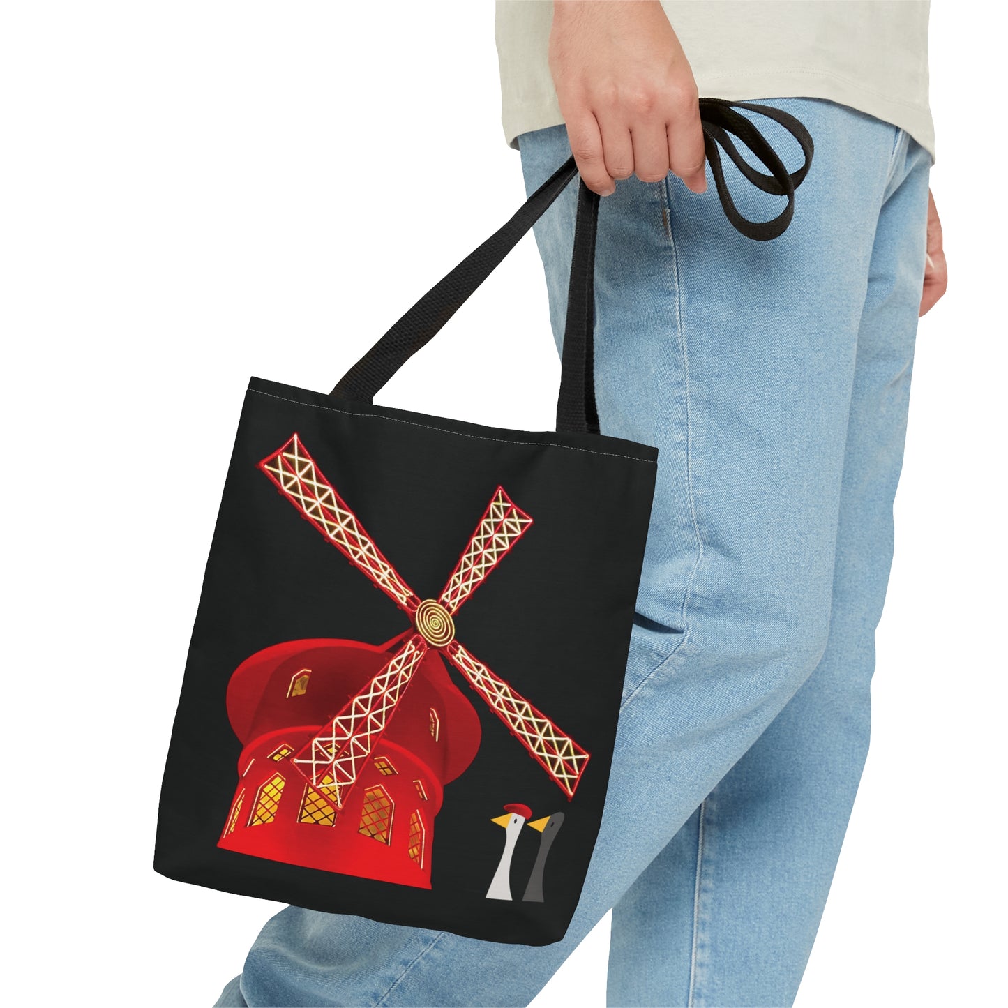 Ducks Visit Moulin Rouge - Black 000000 - Tote Bag