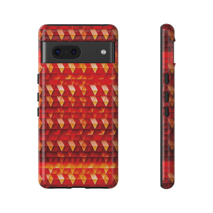 Geometric Flame - Red Triangles - Boston University Red d00000 - Tough Cases