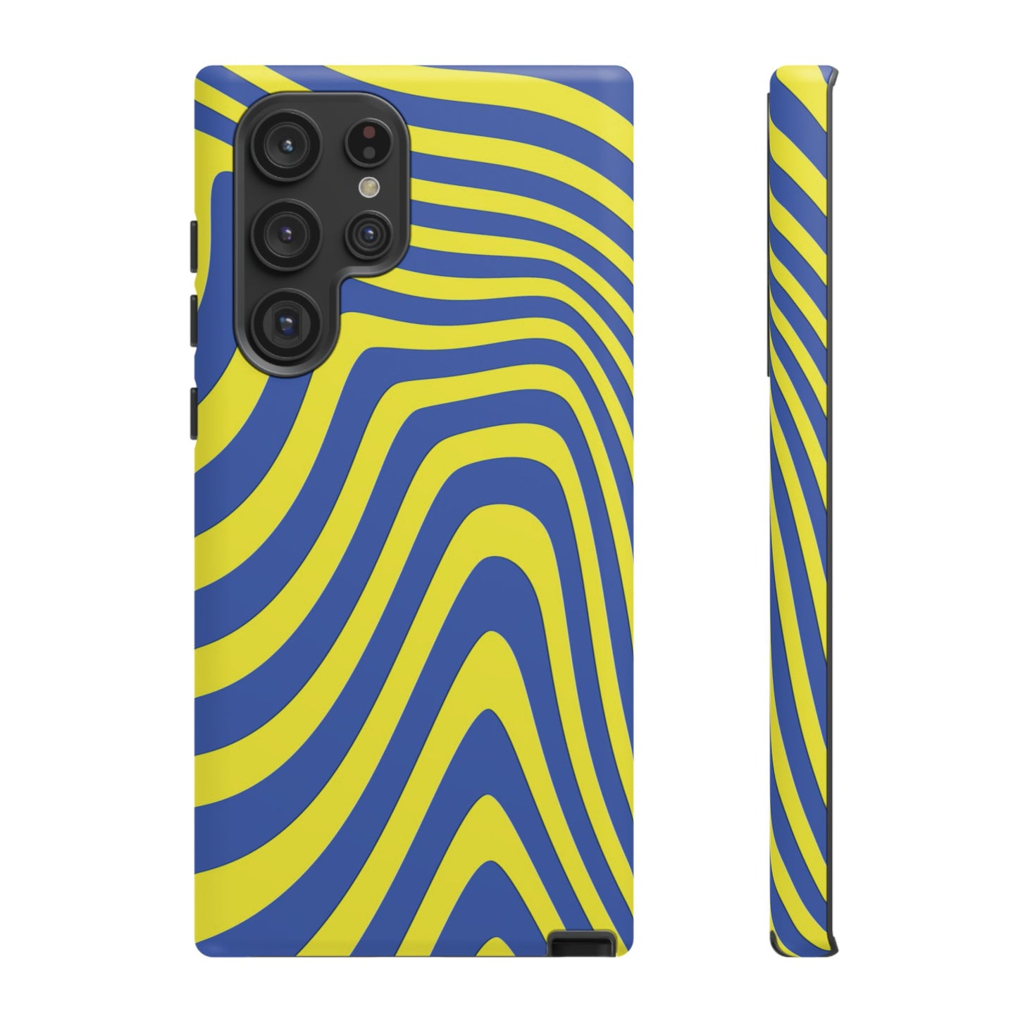 Retro wavy - yellow and blue - Tough Cases