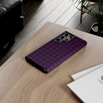 Vibrant Kaleidoscope - Purple - Black - Tough Cases