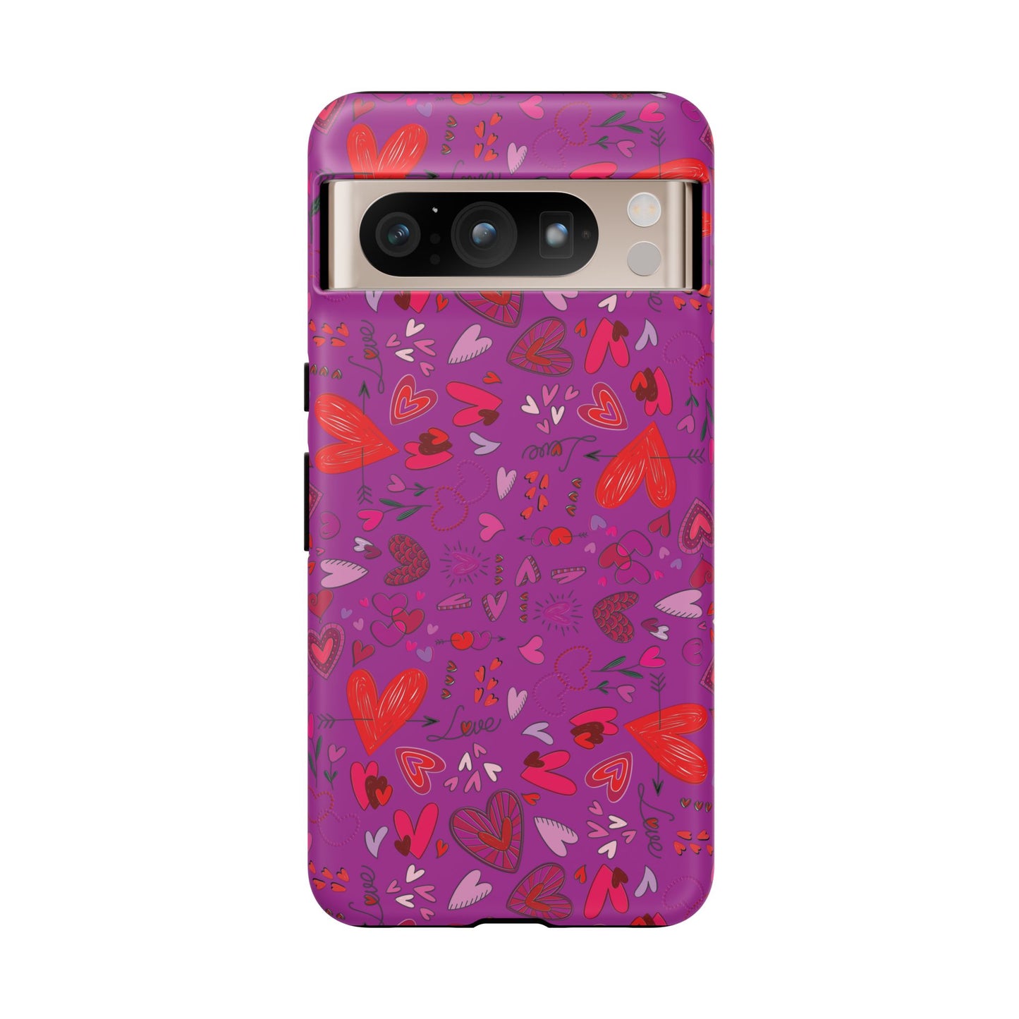 Heart Doodles - Deep Magenta B805AE - Tough Cases