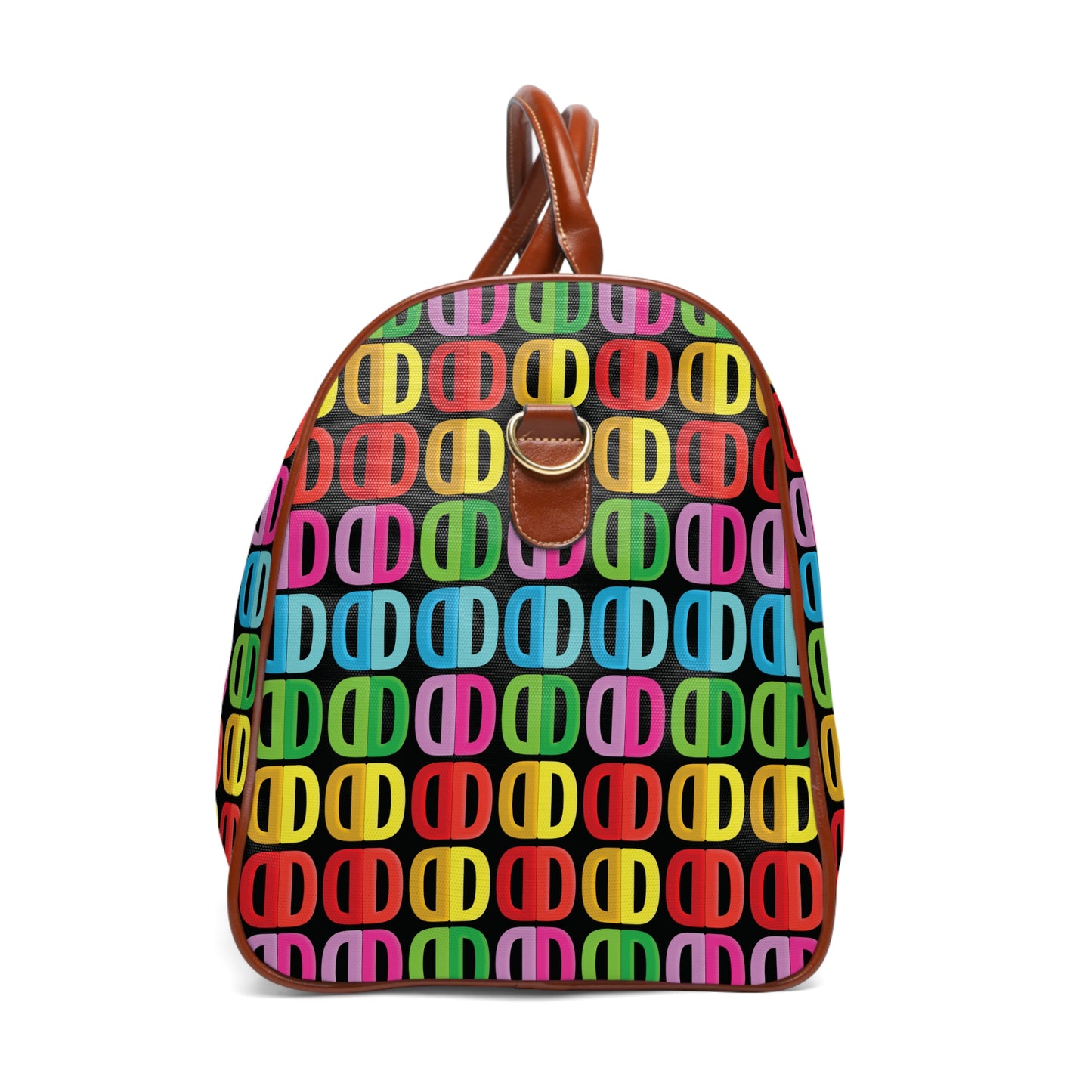 Letter Art - D - Black 000000 - Waterproof Travel Bag