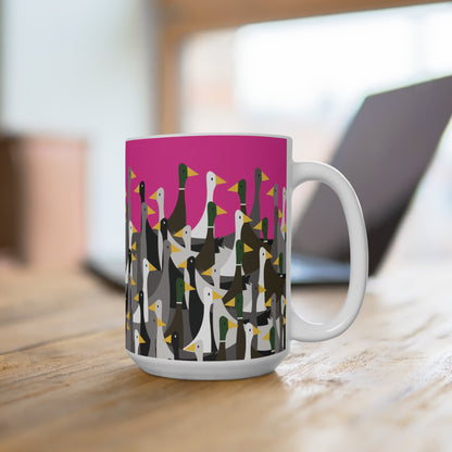 That is a LOT of ducks - Mean Girls Lipstick ff00a8 - Mug 15oz