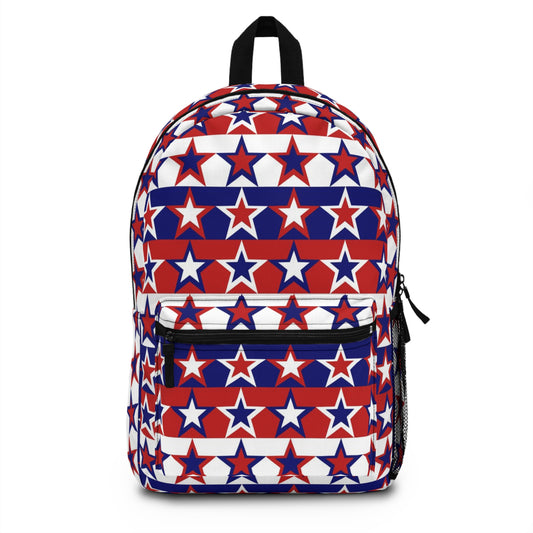 Red White and Blue Stars - Stripes - Backpack