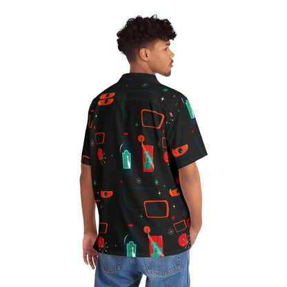 Cocktail Time - Black 000000 - Men's Hawaiian Shirt